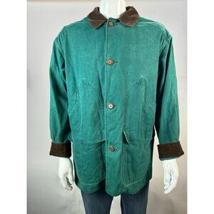 Eddie Bauer Mens Green Corduroy Collar Barn Coat M Blemish